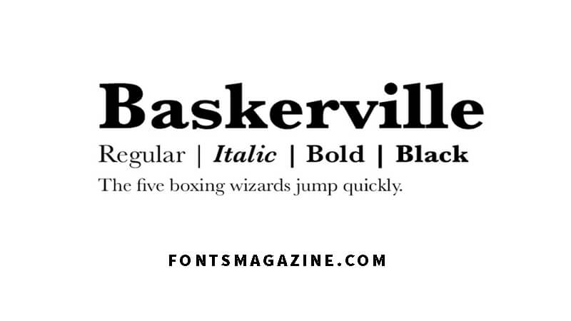 Baskerville Font Family Free Download