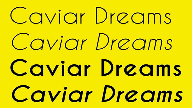 Caviar Dreams Font Family Styles Download