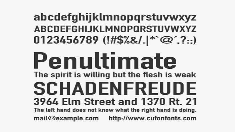 free fonts din condensed regular