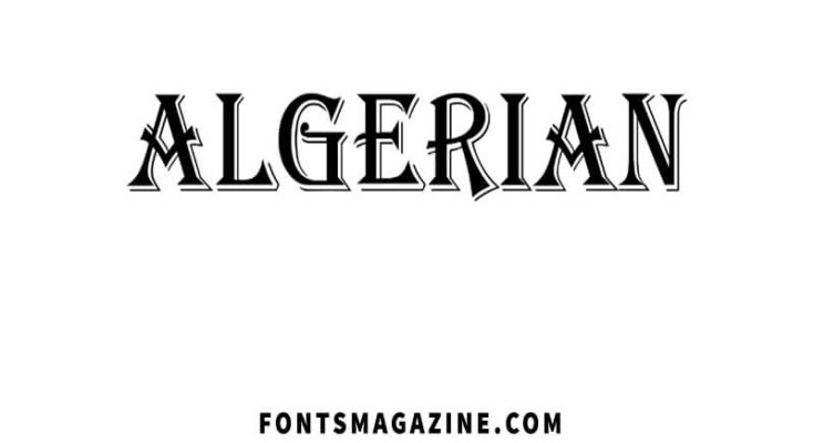 Algerian Font Family Free Download