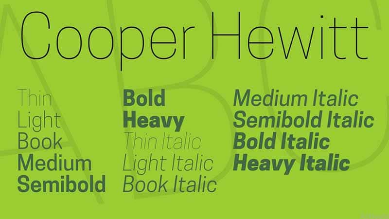 Cooper Hewitt Font Free Download