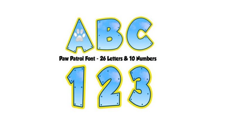 what is the paw patrol font