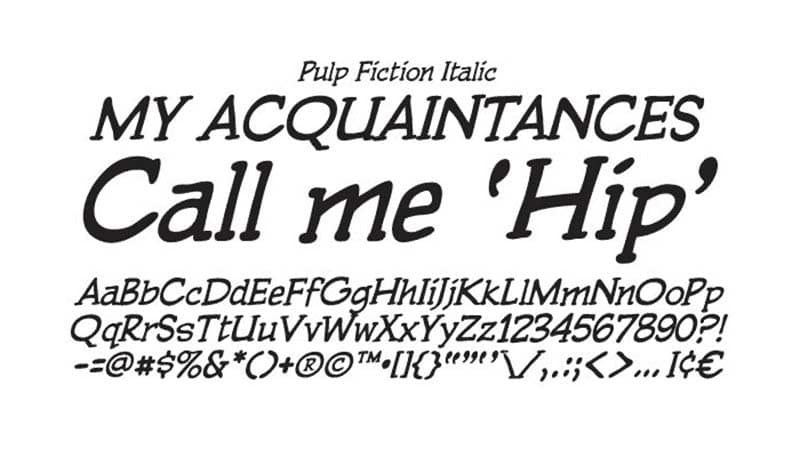 Pulp Fiction Font Free Download