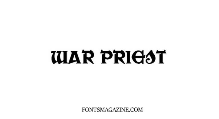 War Priest Font Family Free Download