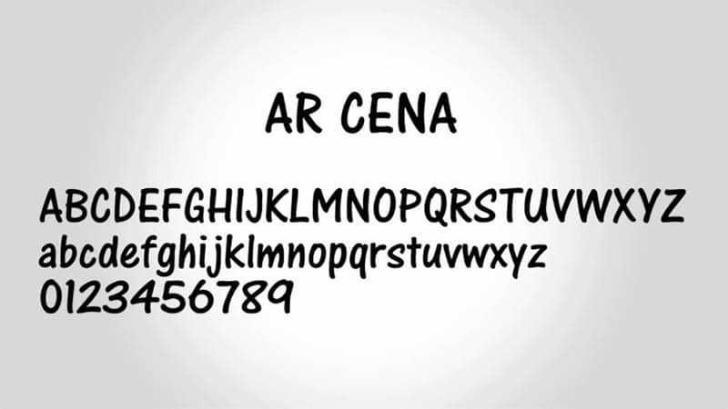 free mac download for ar cena font