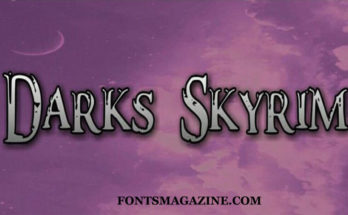 Dark Skyrim Font Family Free Download