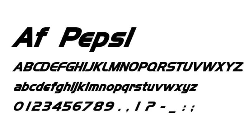 Pepsi Font Free Download