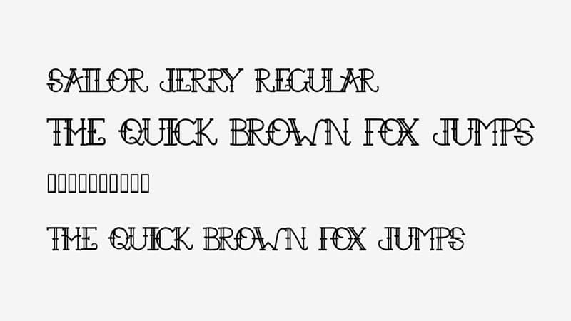 Sailor Jerry Font Family Download