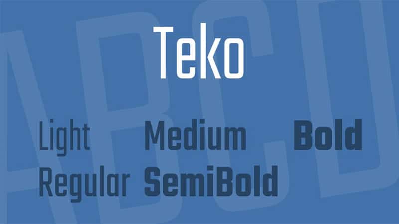 Teko Font Family Download