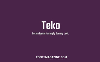 Teko Font Family Free Download