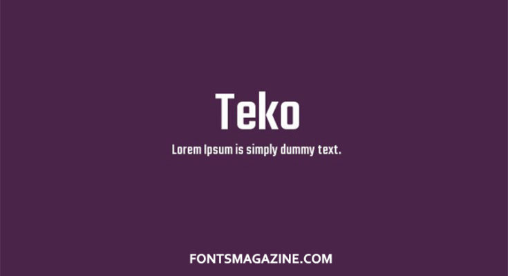 Teko Font Family Free Download