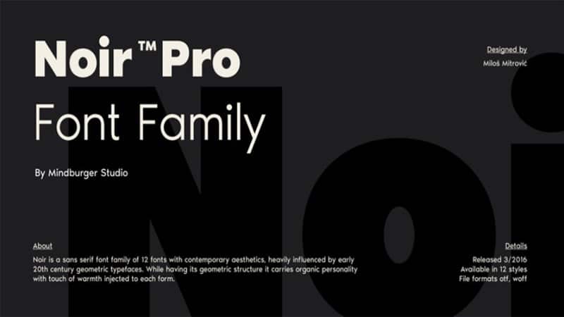 Noir Font Family Download