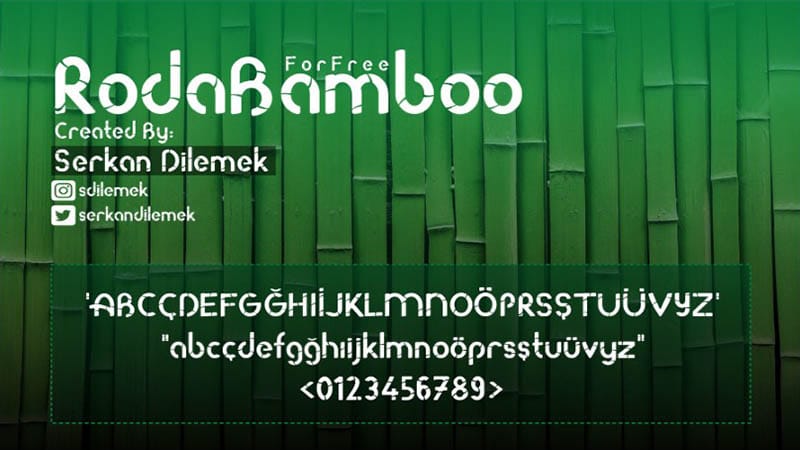 Roda Bamboo Font Family Download