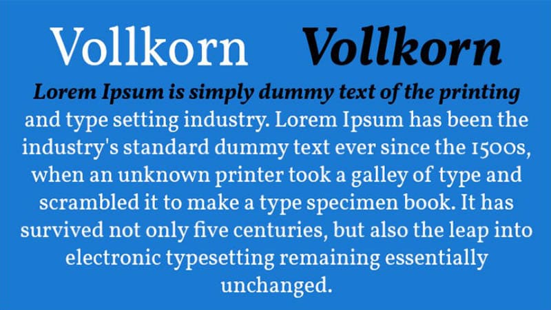 Vollkorn Font Free Download