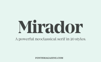 Mirador Font Family Free Download