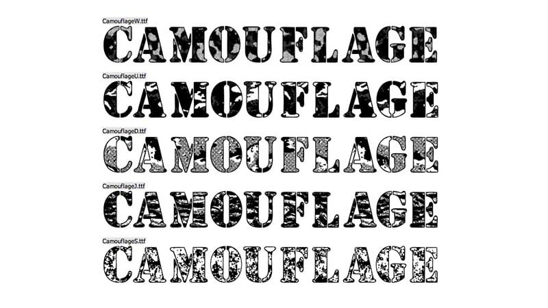 Camouflage Font Family Download