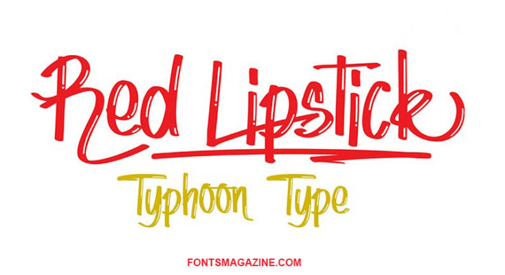 Red Lipstick Font Family Free Download