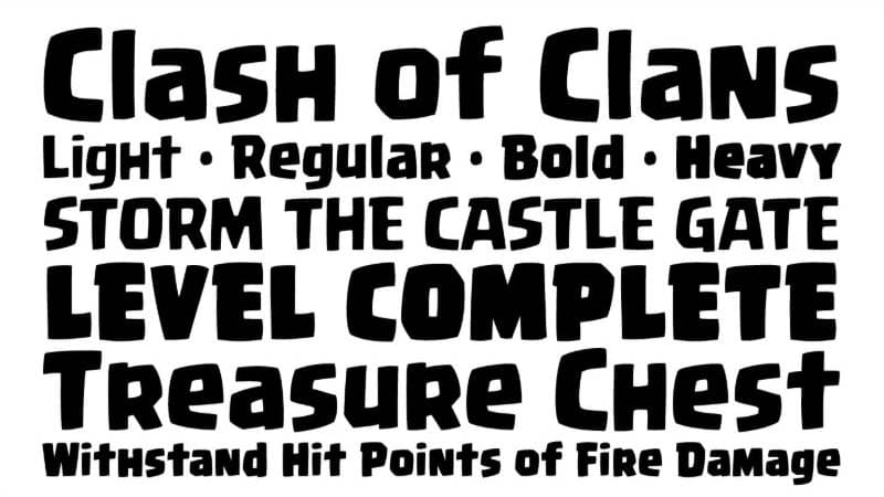 Clash Royal Font Family Download