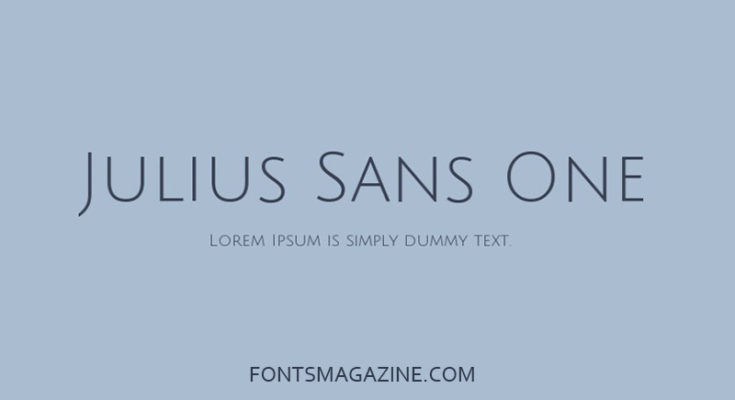 Julius Sans Font Family Free Download
