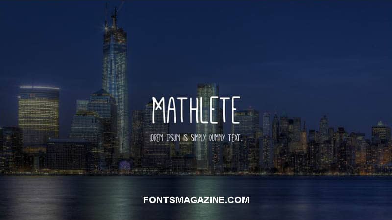 mathlete free font