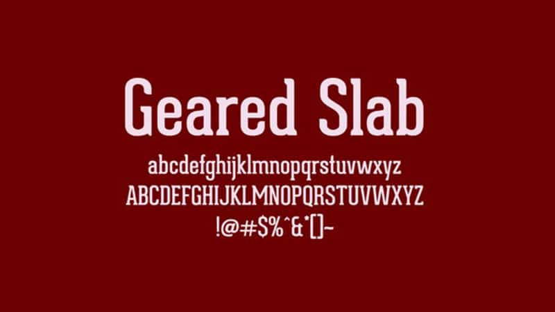 Geared Slab Font Family Download