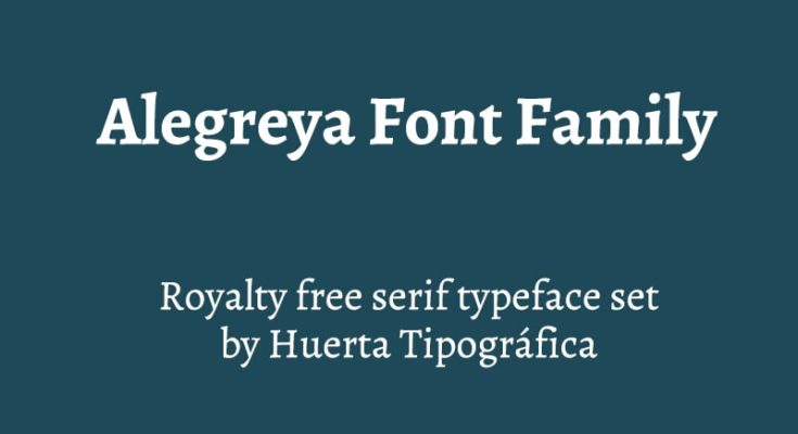 Alegreya Font Family Free Download
