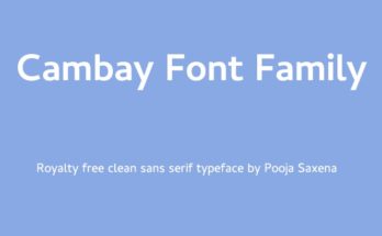 Cambay Font Family Free Download