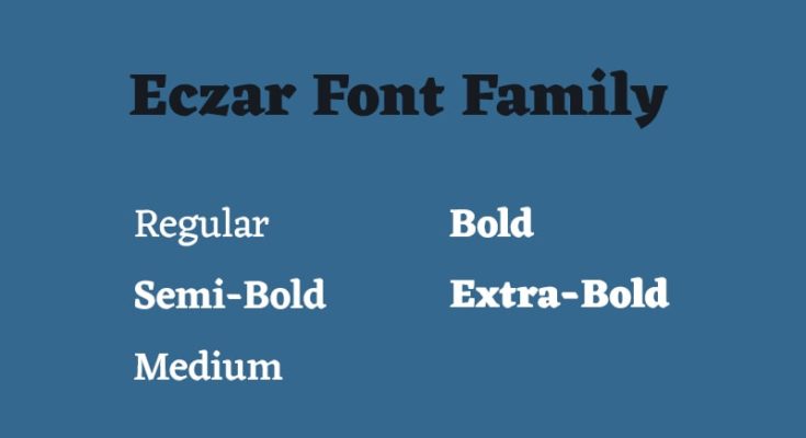 Eczar Font Family Free Download