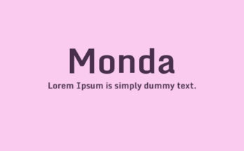 Monda Font Family Free Download