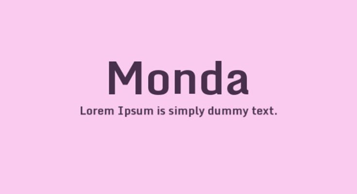 Monda Font Family Free Download