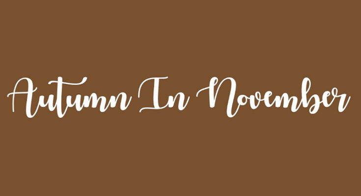Autumn In November Font Family Free Download