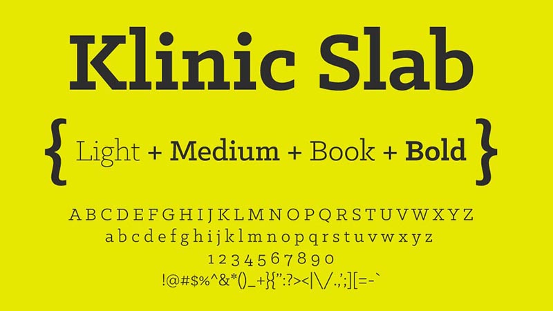 Klinic Slab Font Family Download