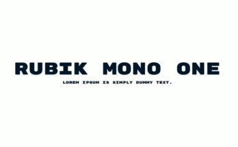 Rubik Mono One Font Family Free Download