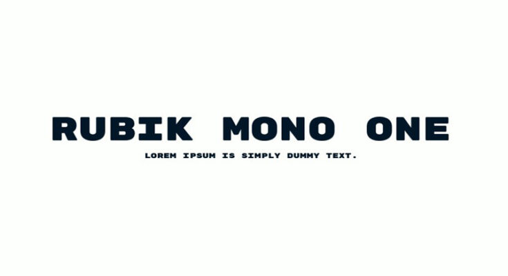 Rubik Mono One Font Family Free Download