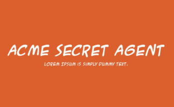Acme Secret Agent Font Family Free Download