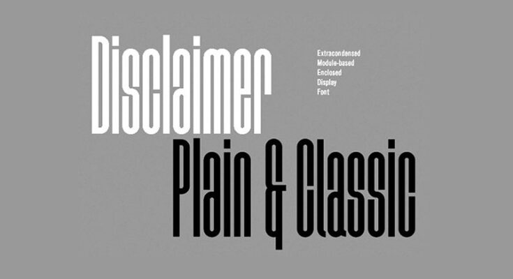 Disclaimer Font Family Free Download