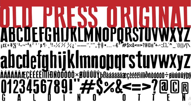 Old Press Font Free Download