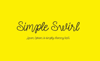 Simple Swirl Font Family Free Download