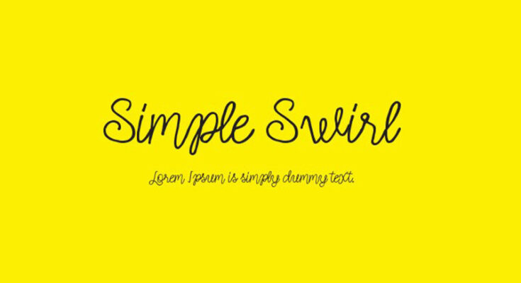 Simple Swirl Font Family Free Download