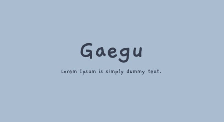 Gaegu Font Family Free Download