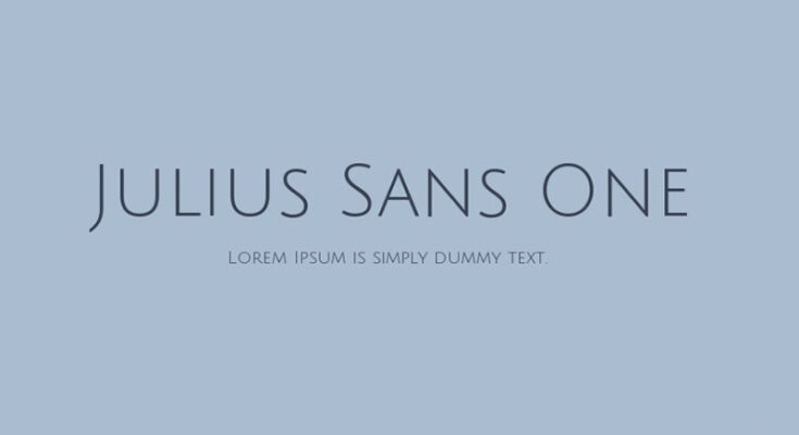 Julius Sans-One Font Family Free Download